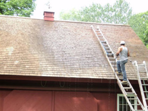 Soft pressure roof and siding cleaning in Southport CT